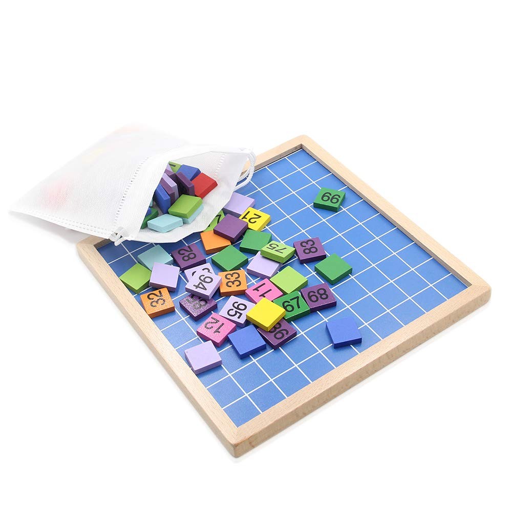MERRYHEART Wooden Math Learning 8.46 * * 0.6 inch, Color Digital Board