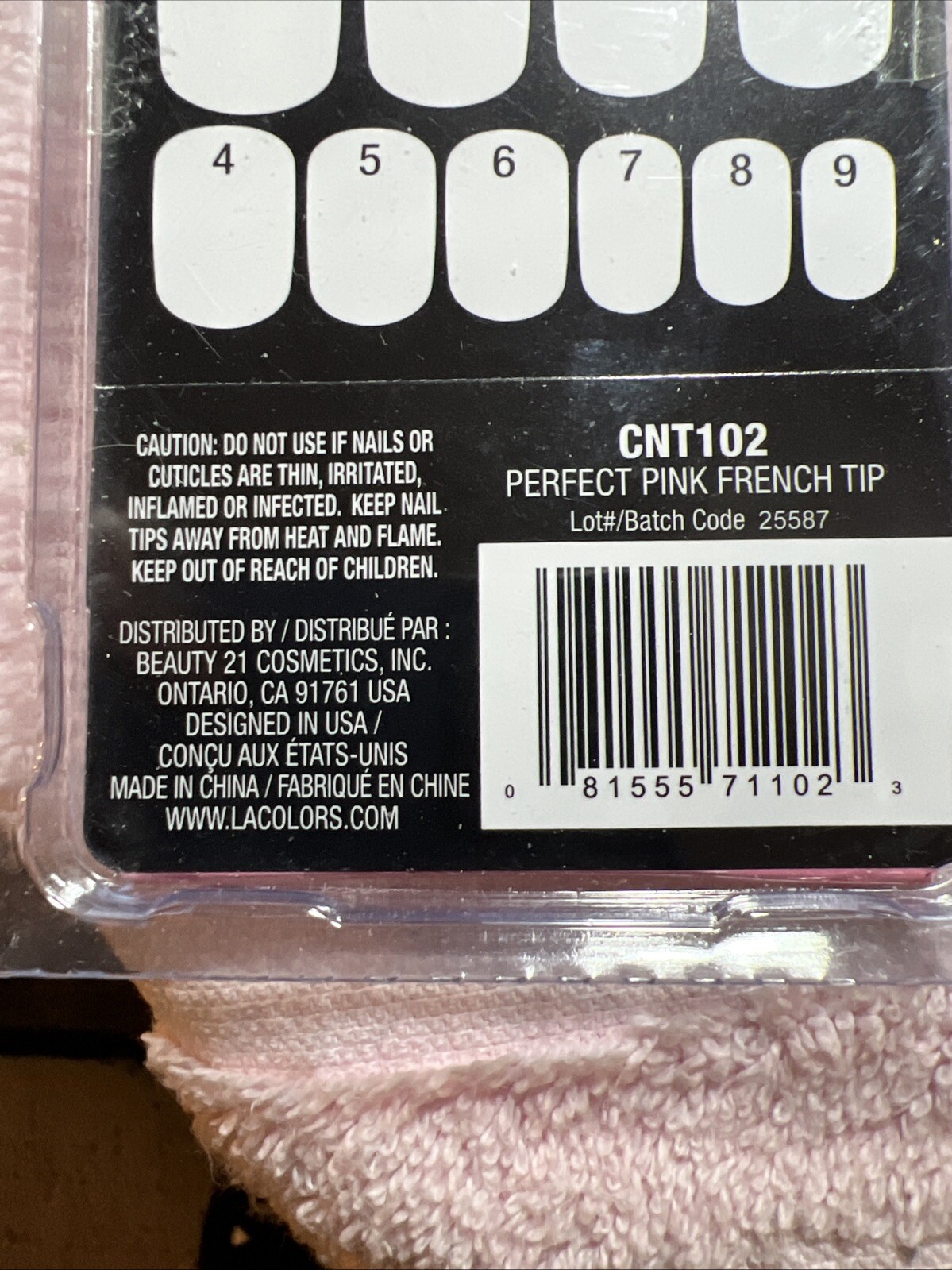 LA Colors Nail tips Mauvey Half Moon ultra thin CNT102 Active Length