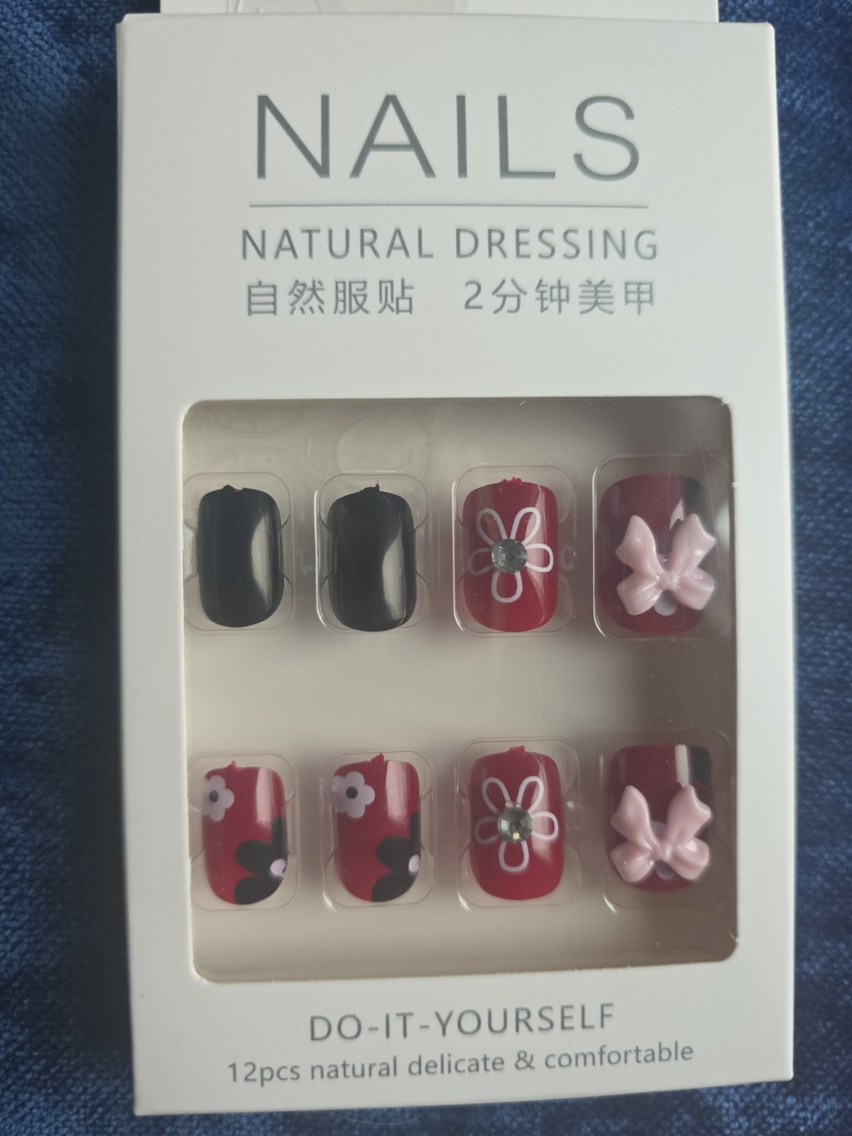 Nails Natural Dressing Press On Nails Lot of 6 Packs Y2K Bows Flowers DIY Set