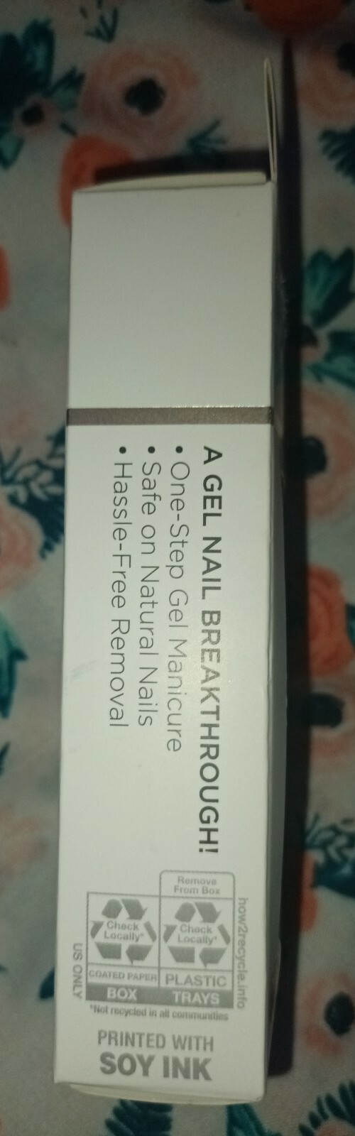 Kiss Nails Impress Press On Manicure Short Gel White Marble Gray Silver Bling