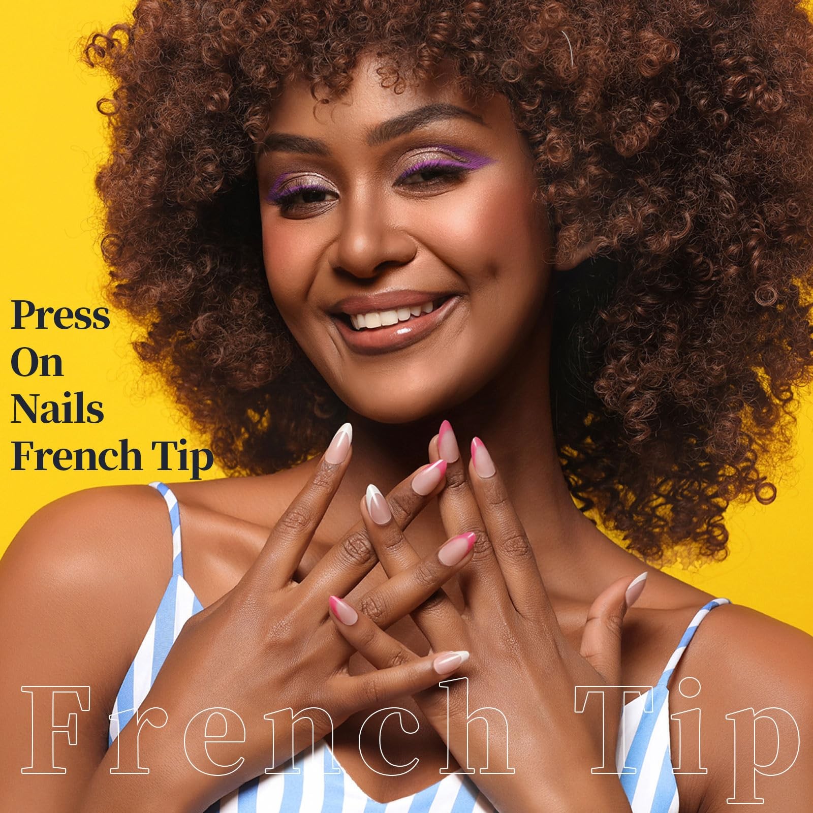 Press on Nails, 24 Colors 576PCS Press on Nails Almond, Matte Glossy Fake Nai…