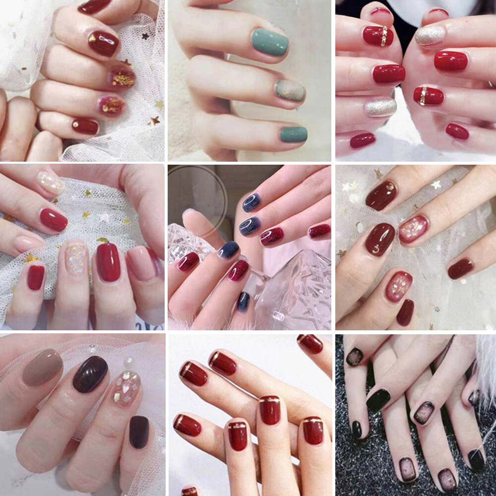 Full Size Nail Wraps Stickers Polish Toe Manicure Art Self Stick Decor 3D Decal/
