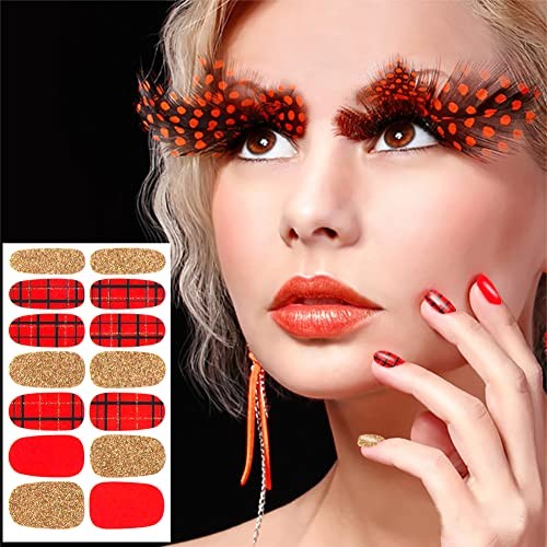 24 Sheets Nail Polish Strips Wraps With Nail File Self-dhesive Nail Stickers A