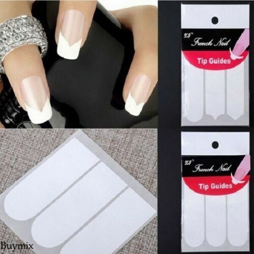 French Manicure Nail Tip Guides Stickers Stencils Tape Nail Art Oval Lines Tape