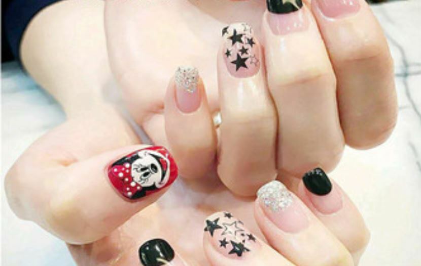 STARS CARTOONS GLITTER NAILPOLISH WRAP STRIP STICKER 🇺🇸 Ships from US