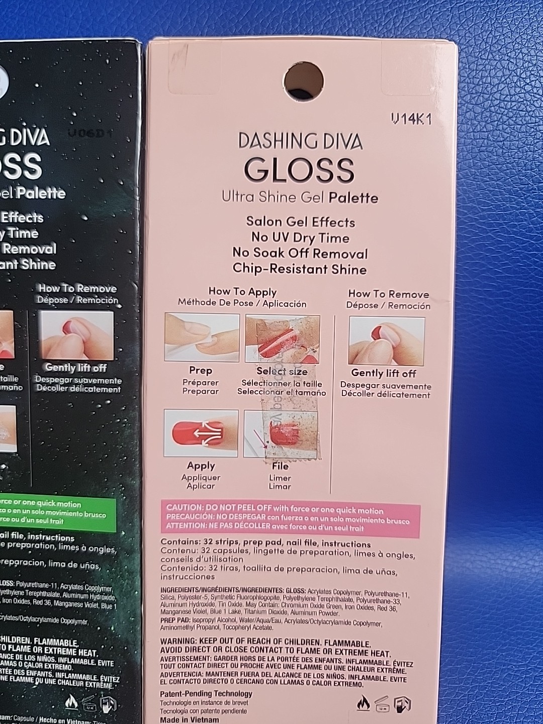 Dashing Diva Gloss Ultra Shine Gel Palette 2 Packs Chip- Resistant Shine 64 Nail