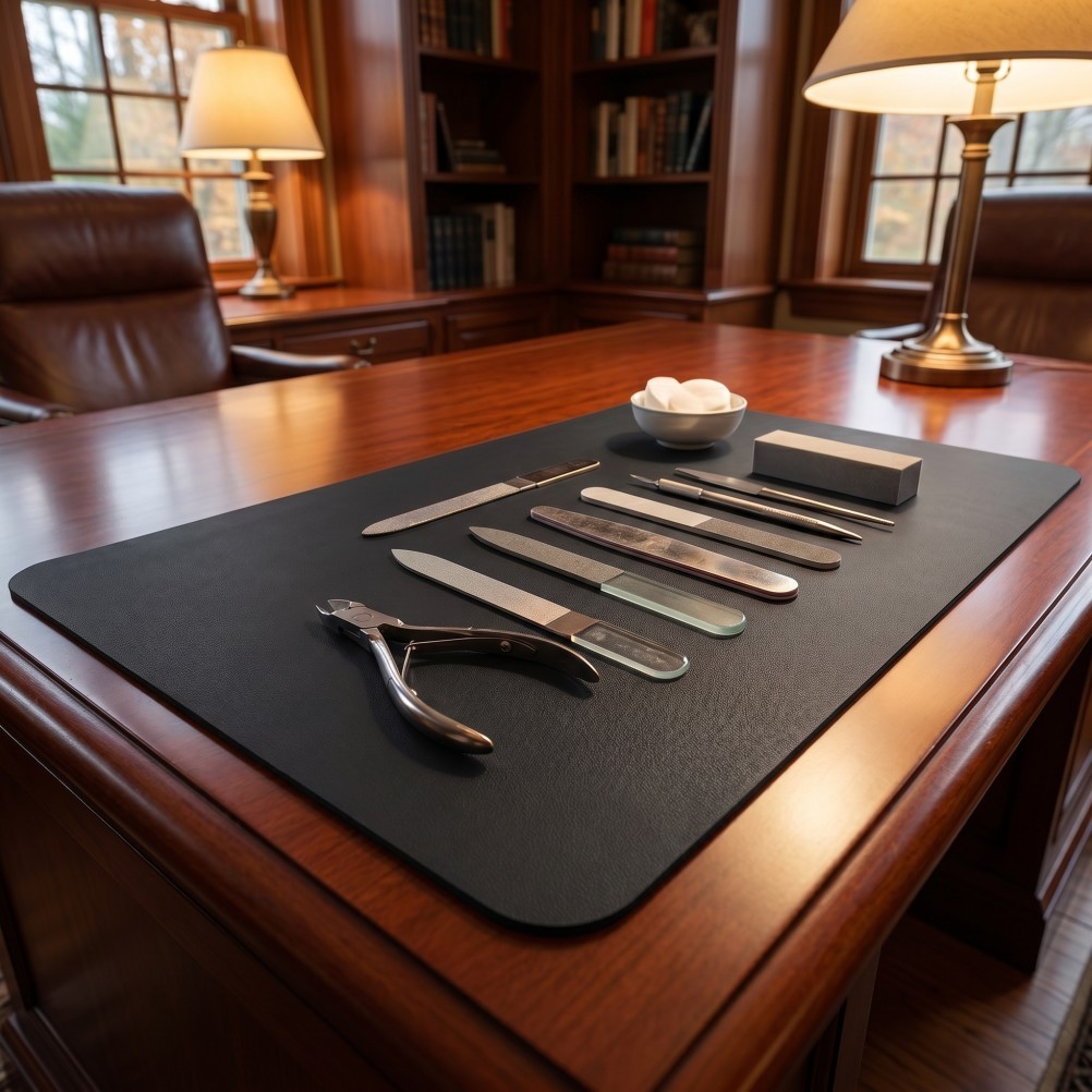 Nail Table Mat: Waterproof and Stain-Resistant Rubber Manicure Pad – Washable