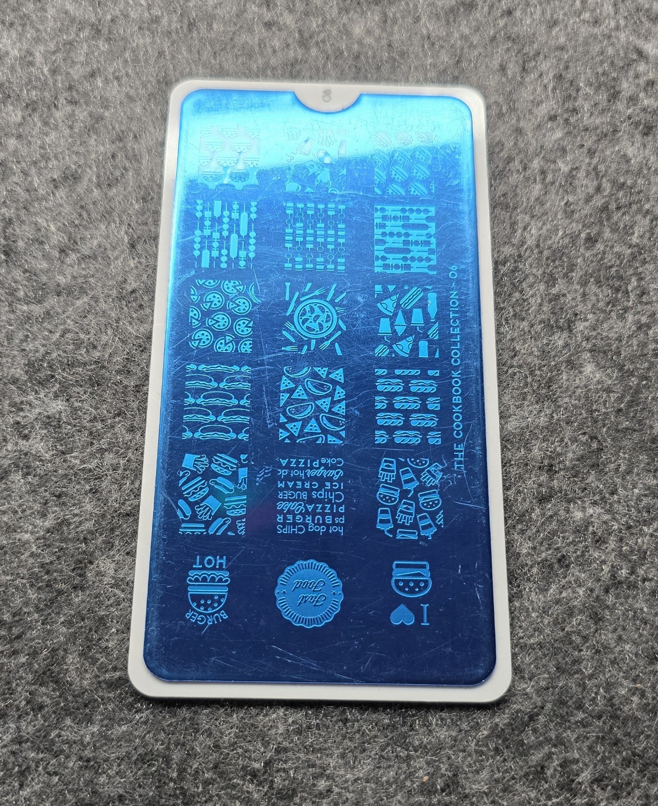 MoYou-London Cookbook Collection 06 Nail Stamping Plate Fast Food Hamburger