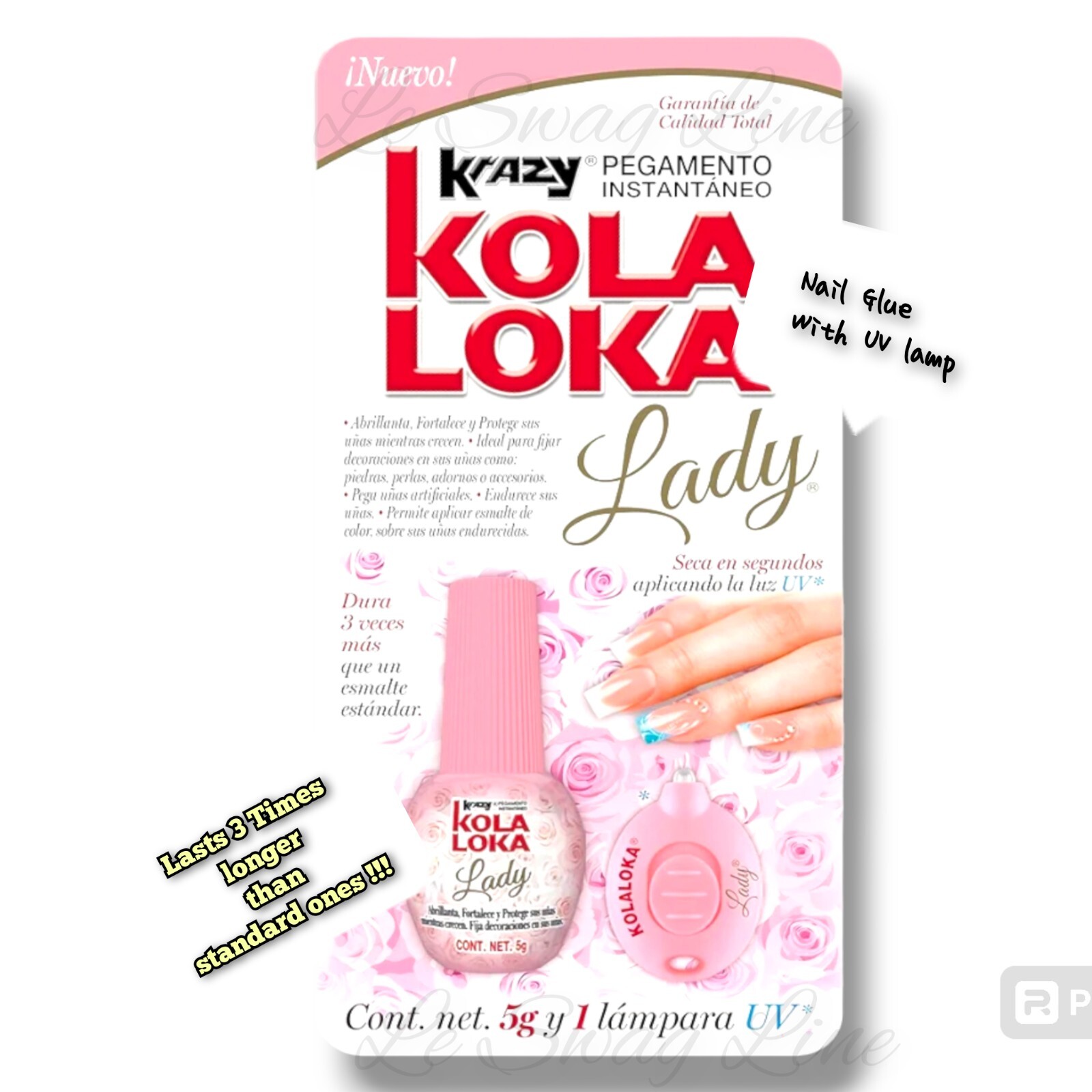 Fast Dry Nail Glue False Nail Tips Kola Loka Lady LampNails Extension Pegamento