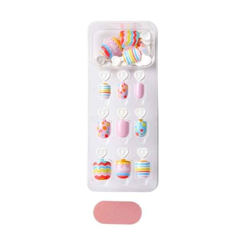 KISS imPRESS Mini Press-On Nails Manicure for Kids, Spring Song, 20 Fake Nails