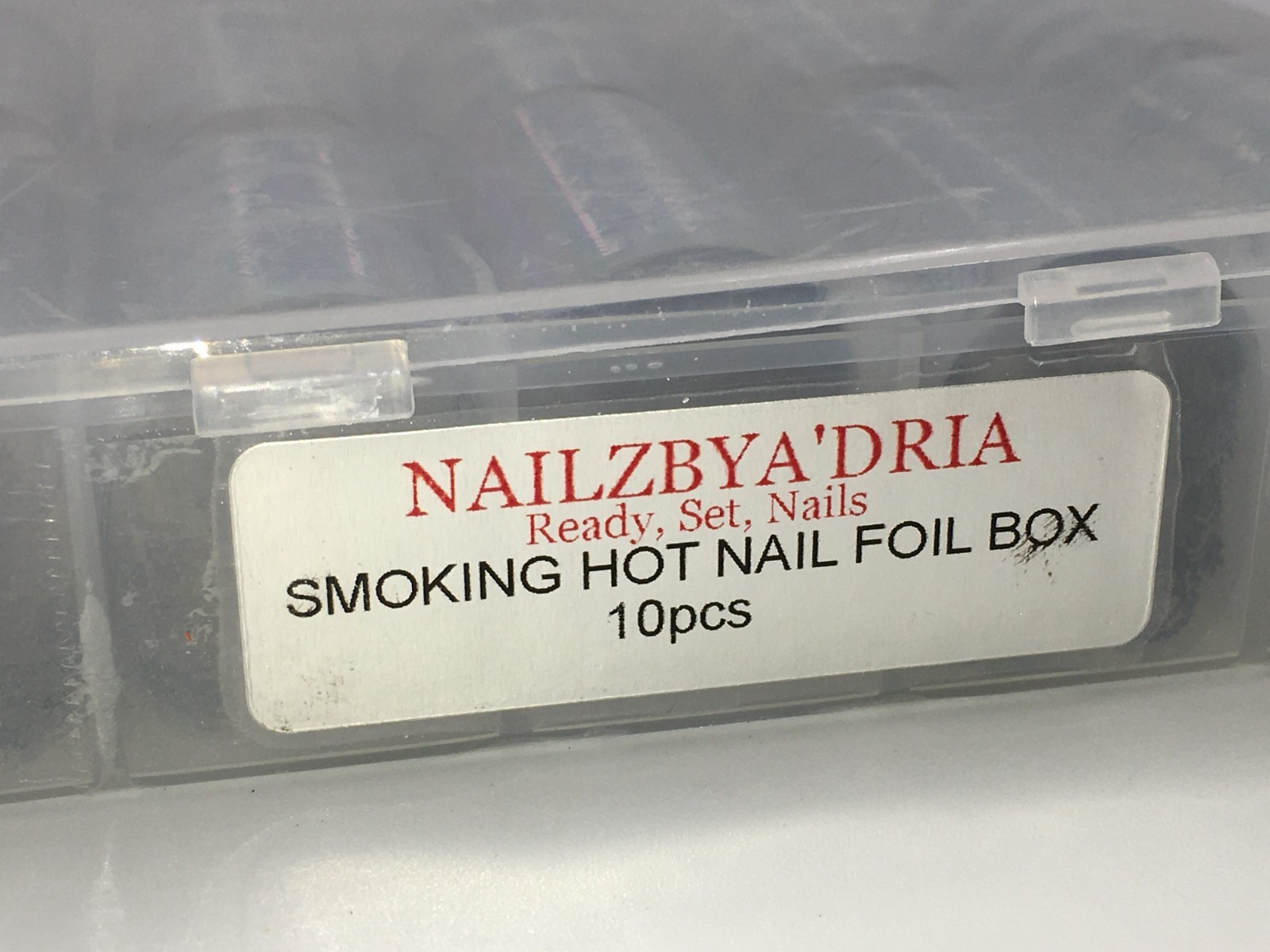 Unbranded 10 Piece Box Set of Nail Foil Transfer Stickers “Smoking Hot” Silver