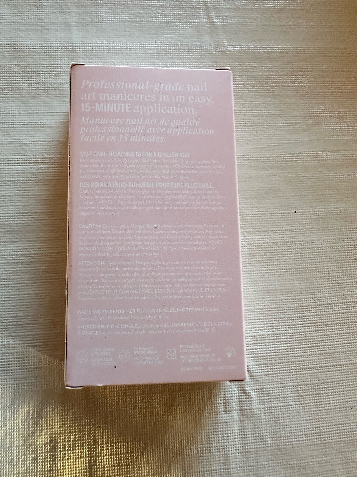 Chillhouse Chill Tips 90’s Supermodel 24 Press-On Nails, dual file/buffer, glue