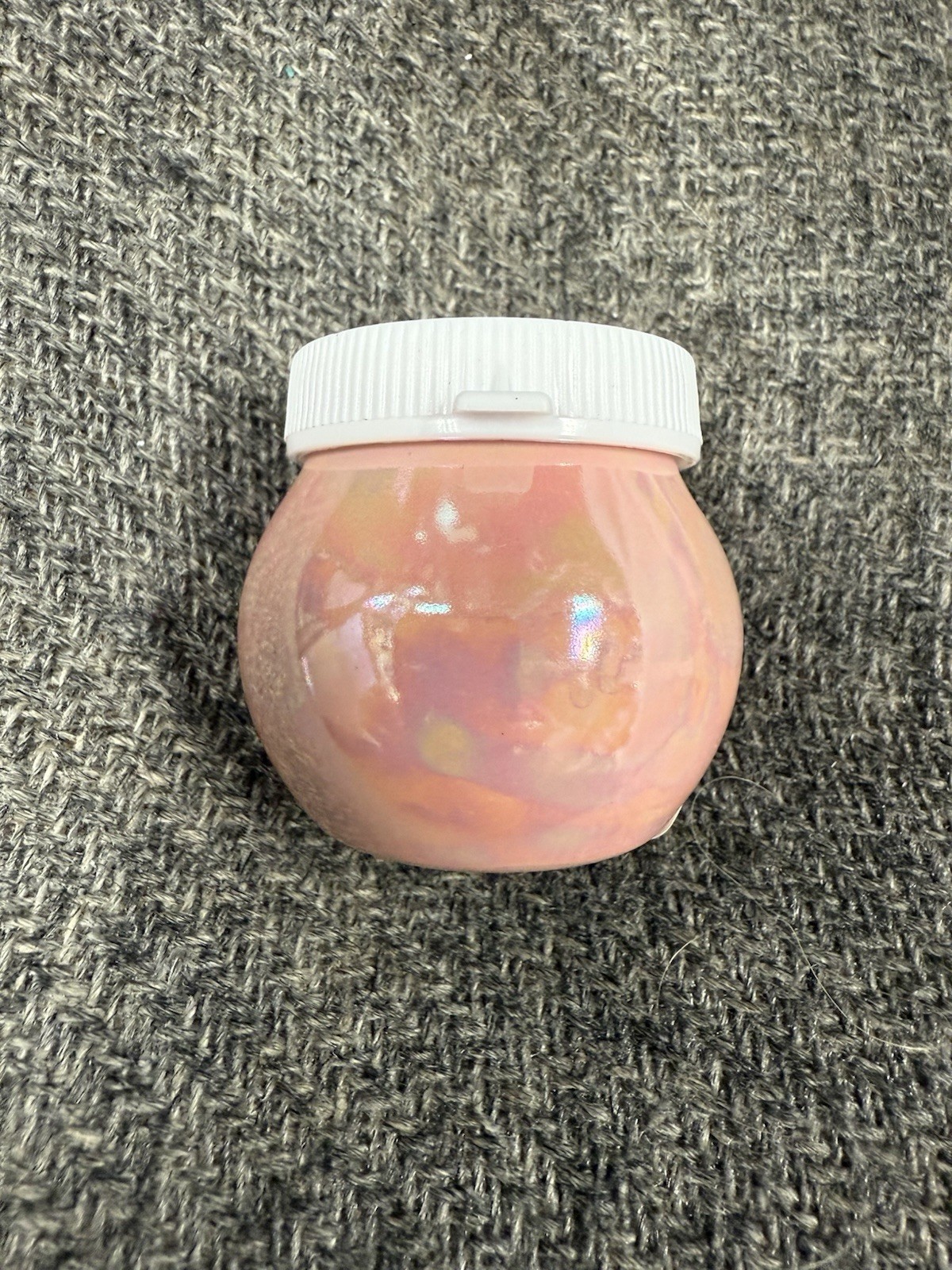 New Acrylic Powder Storage Cup With Lid. Pink.