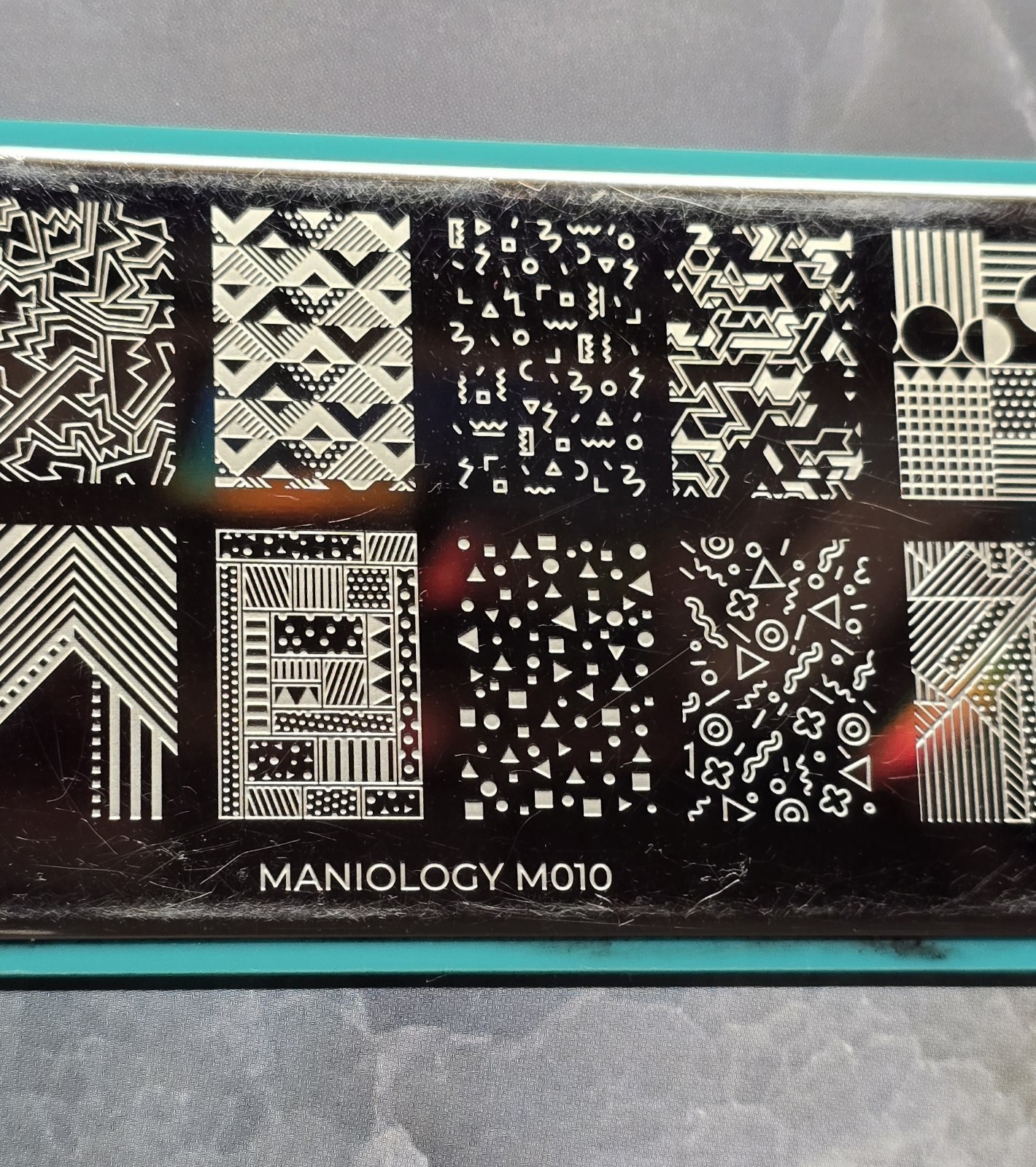 HTF Maniology M010 70 80’s 90’s Vintage Retro Crystal Sprinkle Shapes Nail Stamp