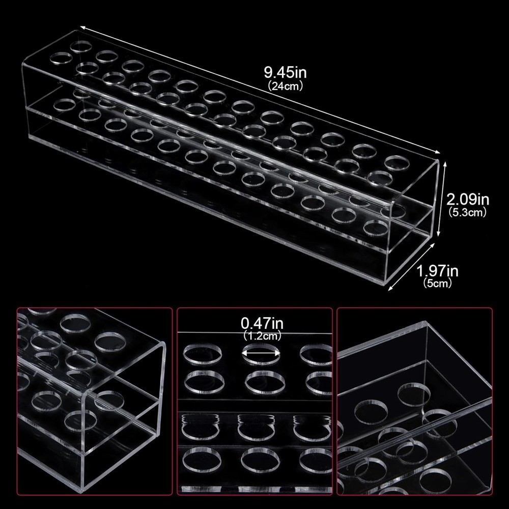 Nail Art Tool Organizer Refillable Storage Container Brush Holder Display Case