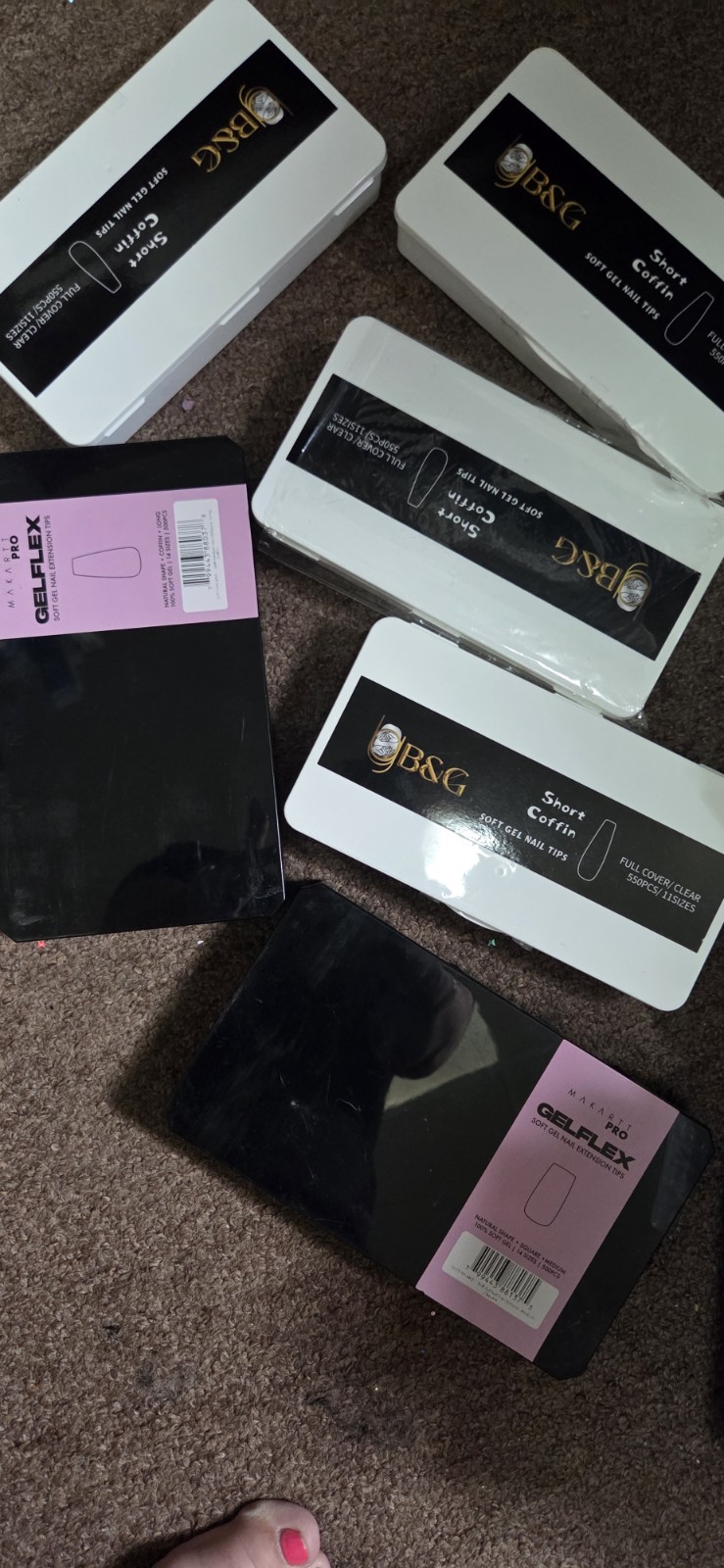 Beetles And Assorted Sizes And Shapes Gel Nail Tips Full Cover