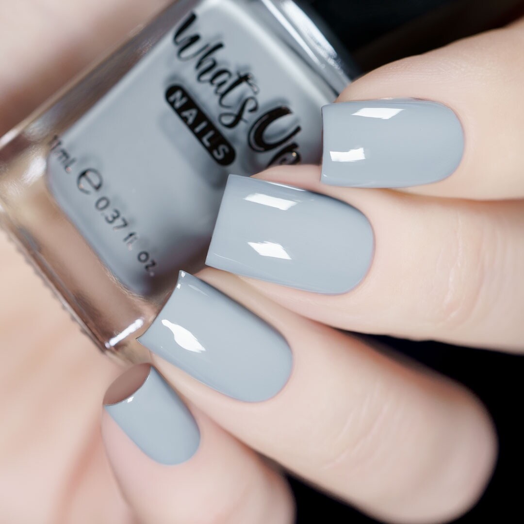 Whats Up Nails – Drippy Days Regular Polish (Light Gray Creme), Nail Polish