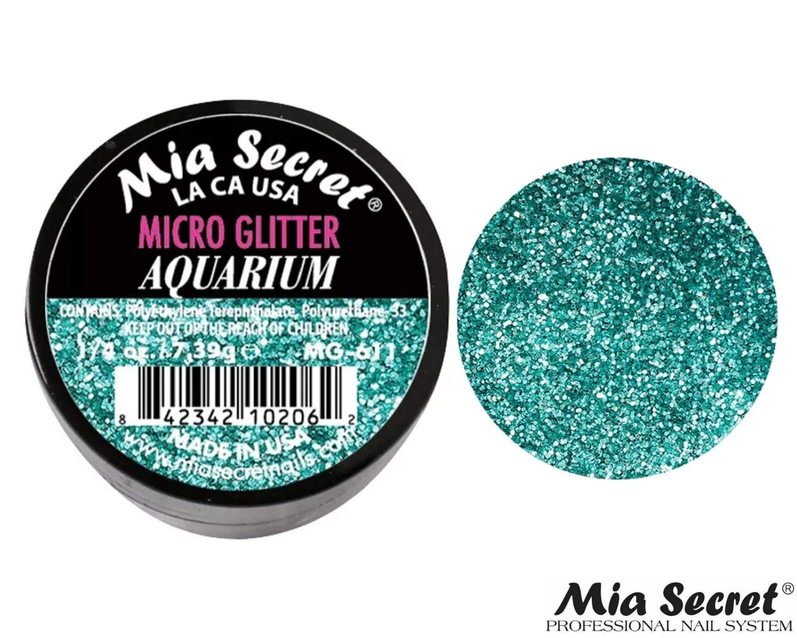 Mia Secret Nail Art Powder Micro Glitter Collection (AQUARIUM) 1/4oz