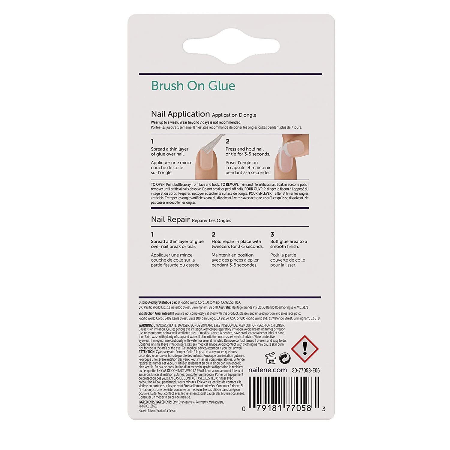 Nail Care Essential: Ultra Quick Nail Glue 0.10oz for Lasting Beauty, Pack of 2