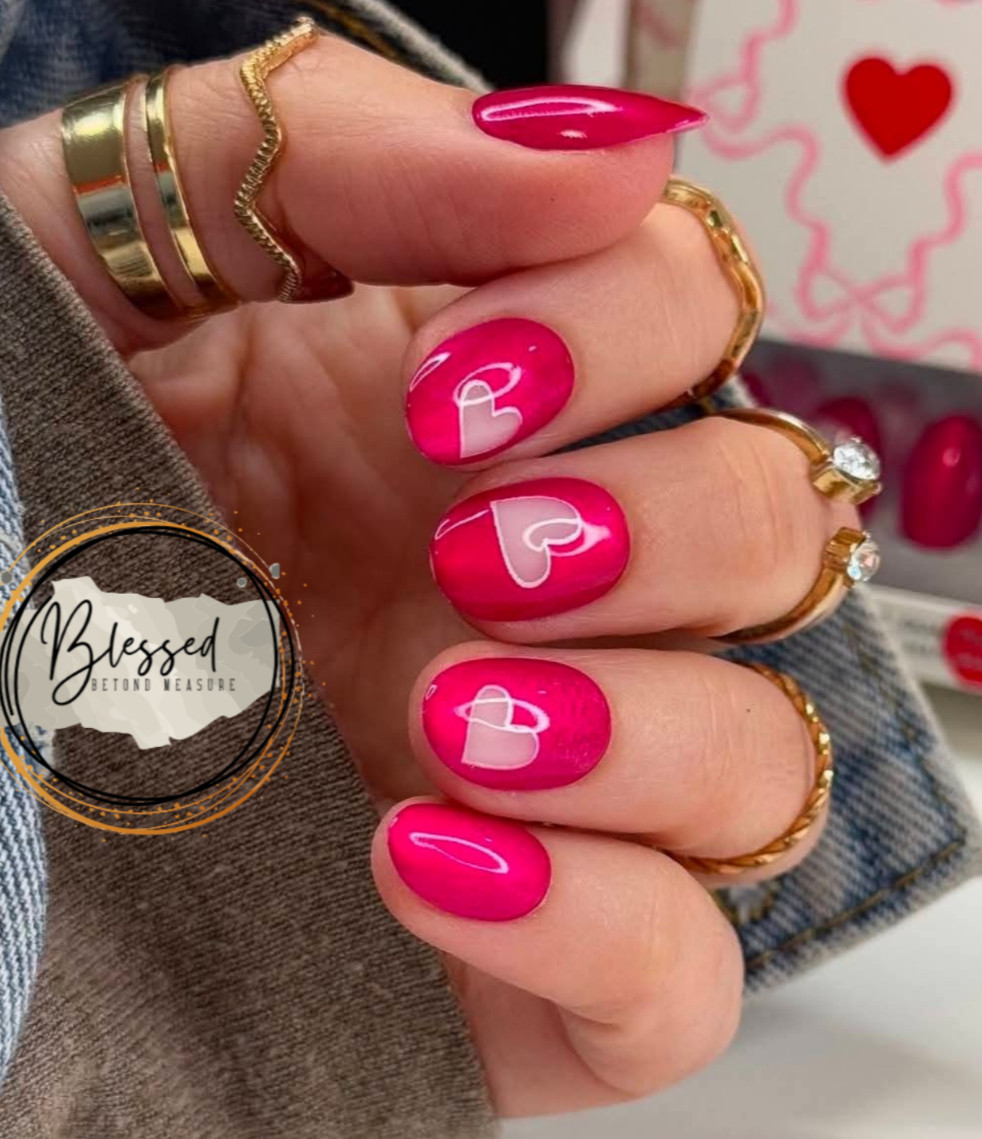 Red Aspen Press On Nails- Love Made Me Do It, Maddie Valentine’s Short Almond