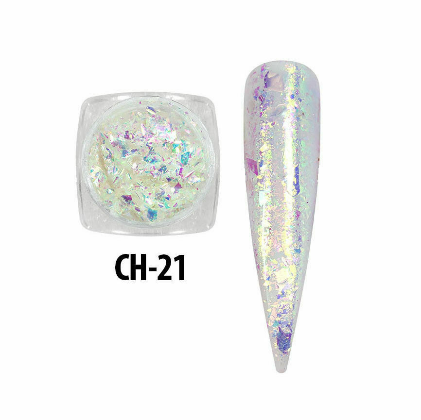 METALLIC FLAKES NAIL DECORATIONS Mia Secret Nail Art Design CH-21