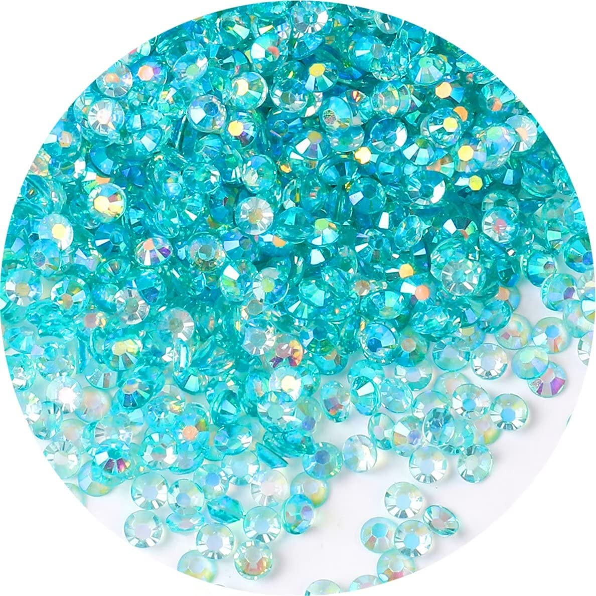 4500 Pcs SS6 2Mm AB Flatback Rhinestones for Nails Art Crafts Transparent Glitte