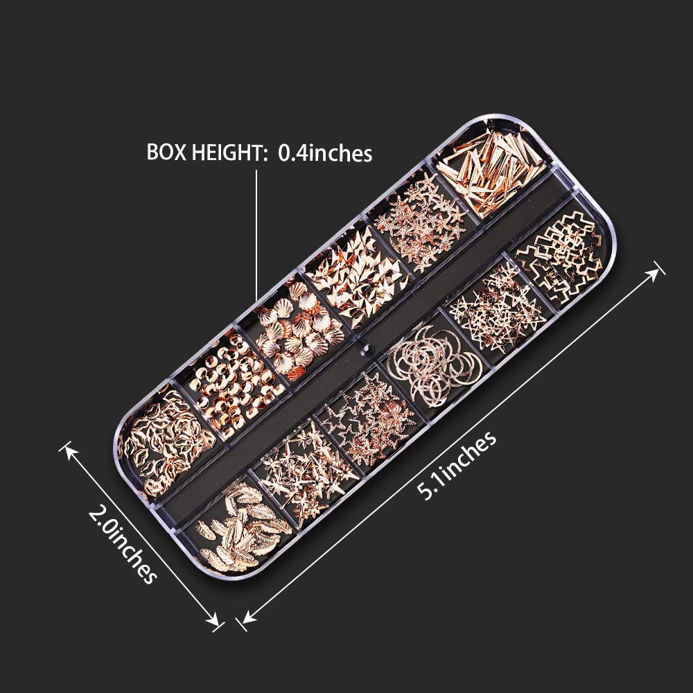 12 Boxes Nail Rhinestones,Nail Gems Nail Diamonds,Nail Art Studs Nail Crystals N