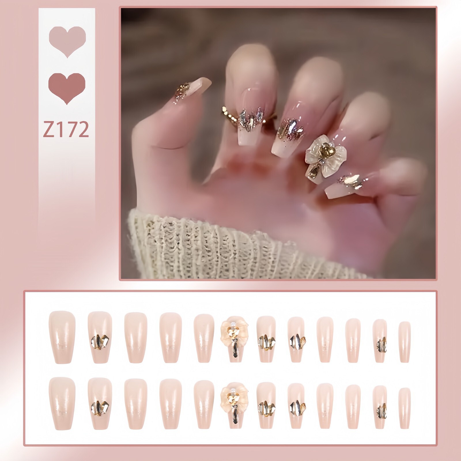Glamnetic Reusable SPRINKLES 24 Nails, Glue, File, Stick, Alcohol