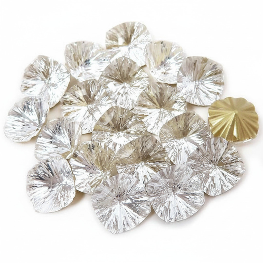 J.HOO Crystal 8460 Square V-Cut Fancy Rhinestones 8mm Nail Art (4pcs)
