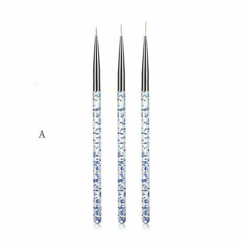 3PCS Nail Art Brushes DIY Manicure Dotting Fine Drawing Tool French Pens