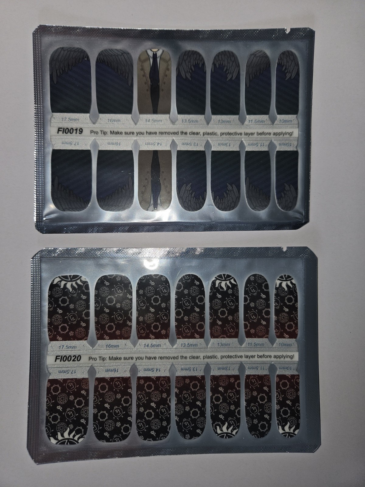 2 Sets Espionage Cosmetics Supernatural Themed Nail Wraps, Nail Art HTF Design!