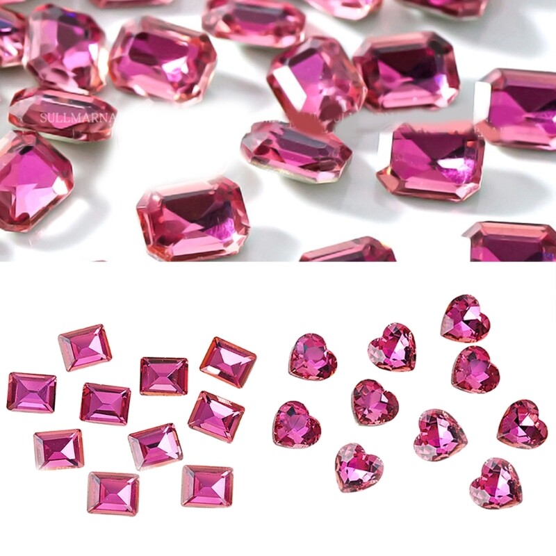 10Pcs Rhinestone Crystal Nail Art Drill 3D Transparent DIY Glitter Manicure