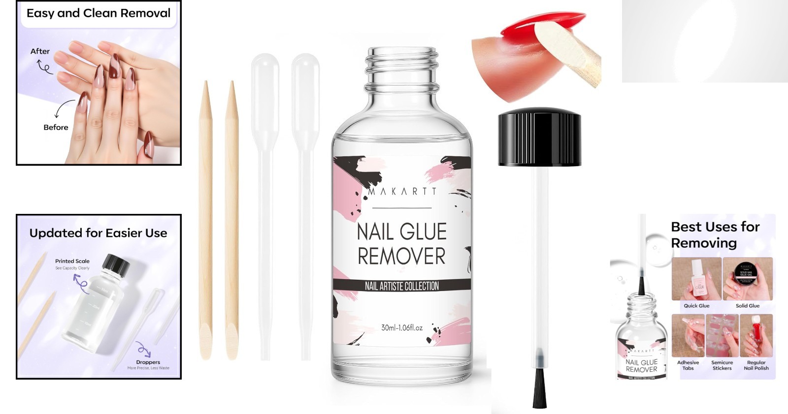 Quick & Efficient Nail Glue Remover – 30ML Hema-Free Solution for DIY Manicures
