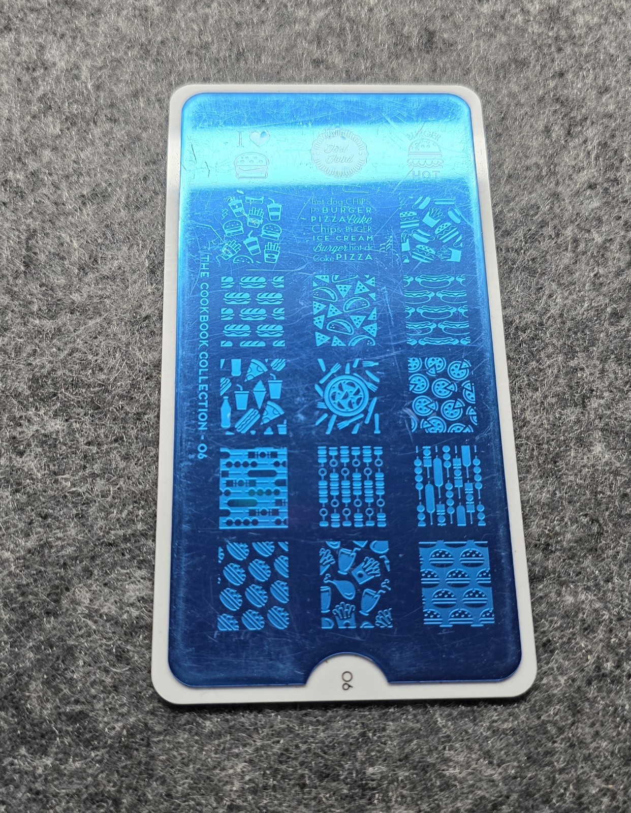 MoYou-London Cookbook Collection 06 Nail Stamping Plate Fast Food Hamburger
