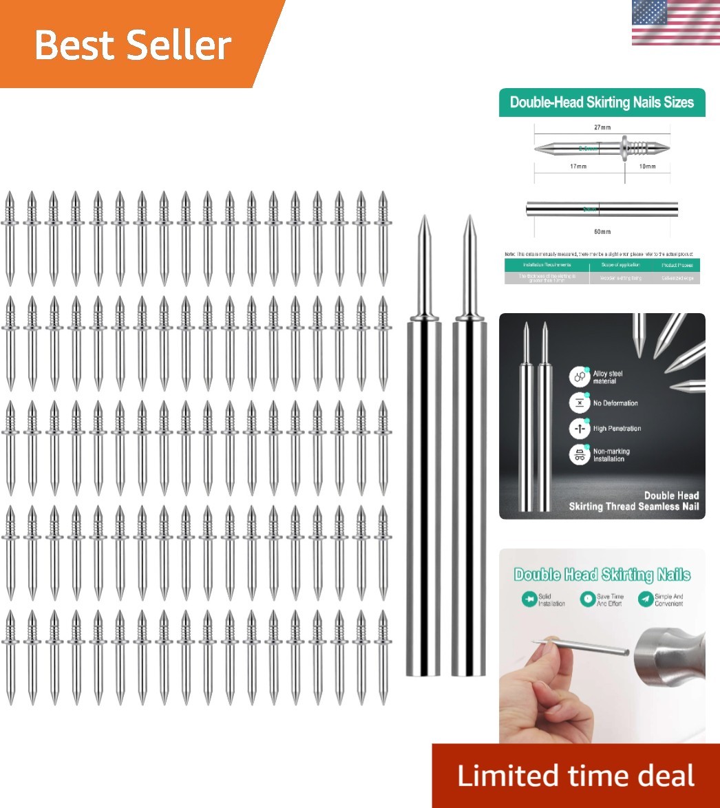 Seamless Installation Nails – 250 Pcs Double Head Skirting Solution for Homes