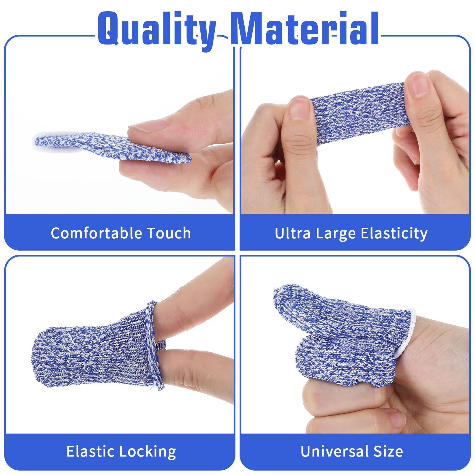 YBEATY 24PCS Finger Cut Resistant Protector Gloves Cots Breathable Reusable D…