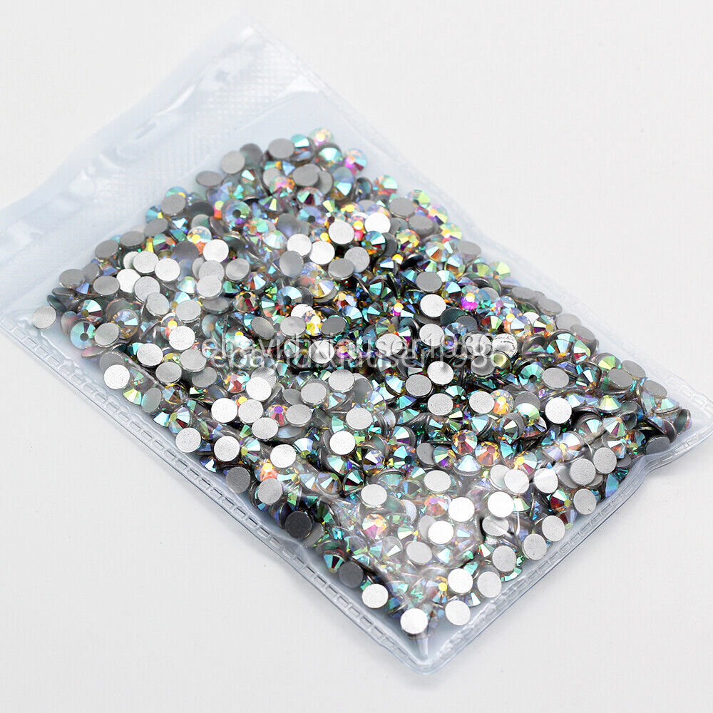 Top quality Crystal AB Rhinestones Flat Back Gems for Nails Clothes Craft Decor