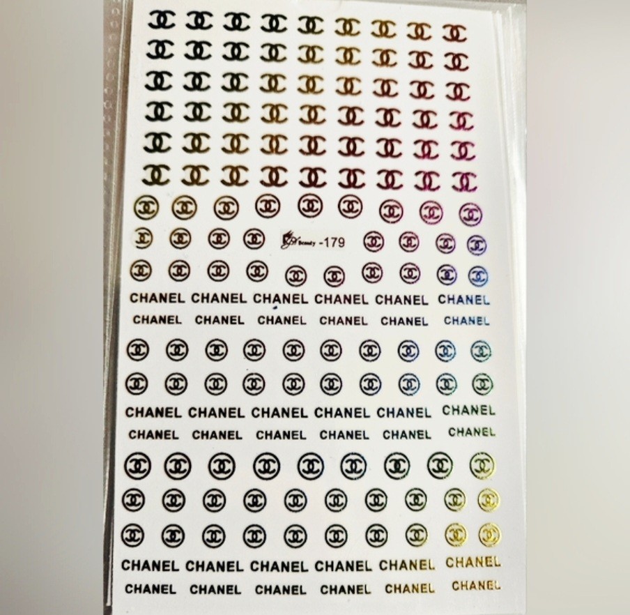 NWT NAIL ART DESIGN SELF-SEAL STICKERS HOLOGRAPHIC RAINBOW N°179!