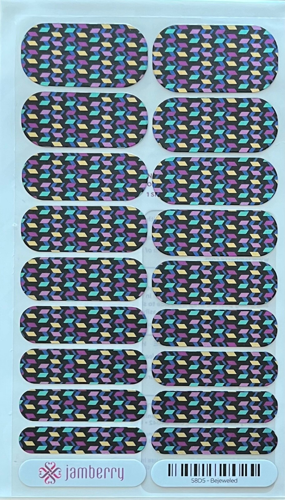 Jamberry Nail Wraps – Bejeweled – Full Sheet ~Perfect for Mardi Gras~