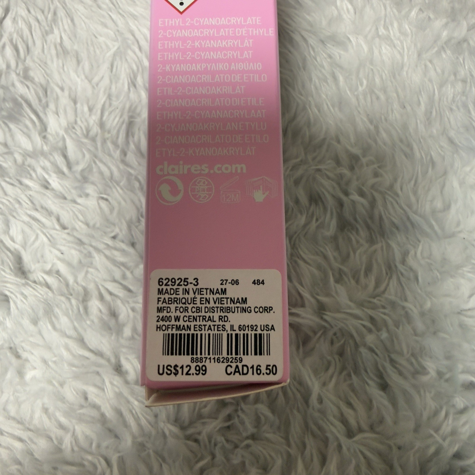 Claire’s Faux Nails 3 Packs 24 Nails per Pack Glue On