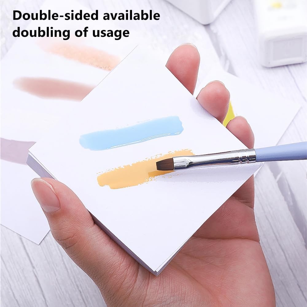 50 Sheets Disposable Nail Art Palette Papers,Portable Waterproof Double Side Gel