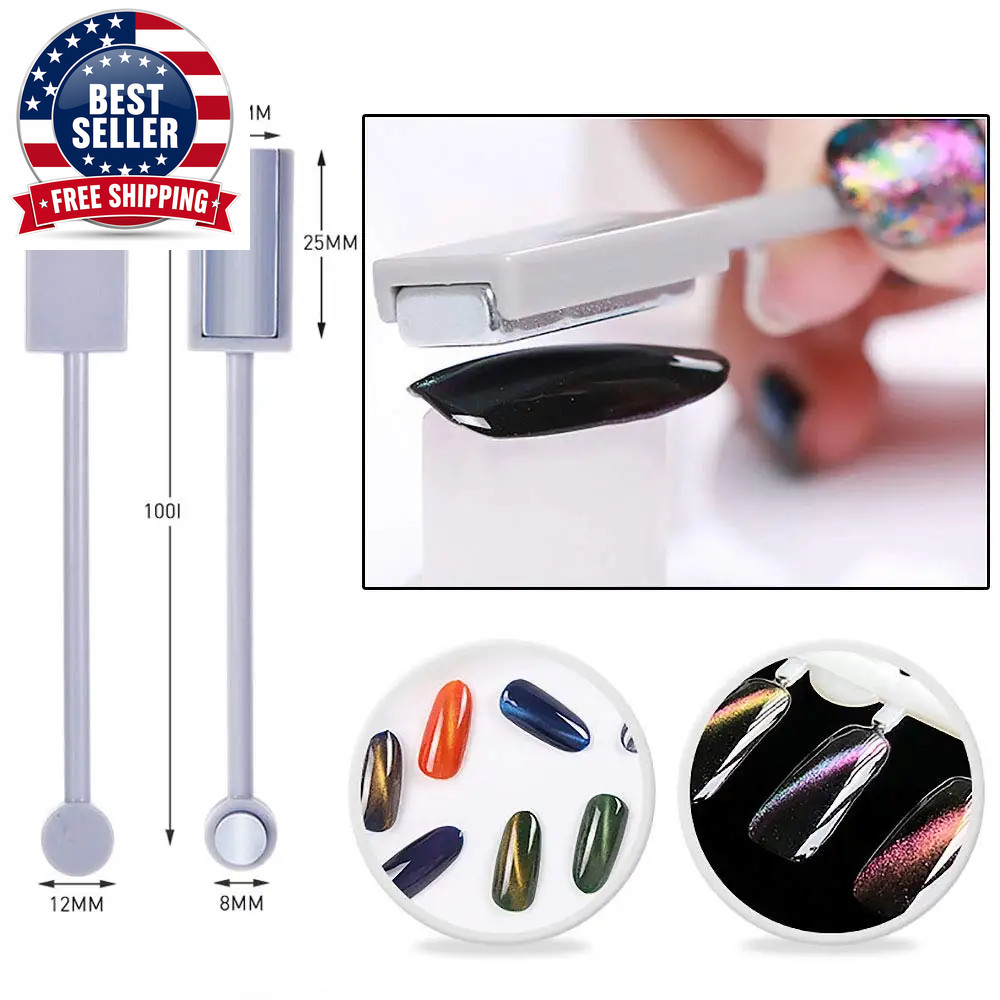 6Pcs Cat Eyes Magnet Set Magnetic UV Gel Nail Polish Magnet Pens 3D Flower Ombre