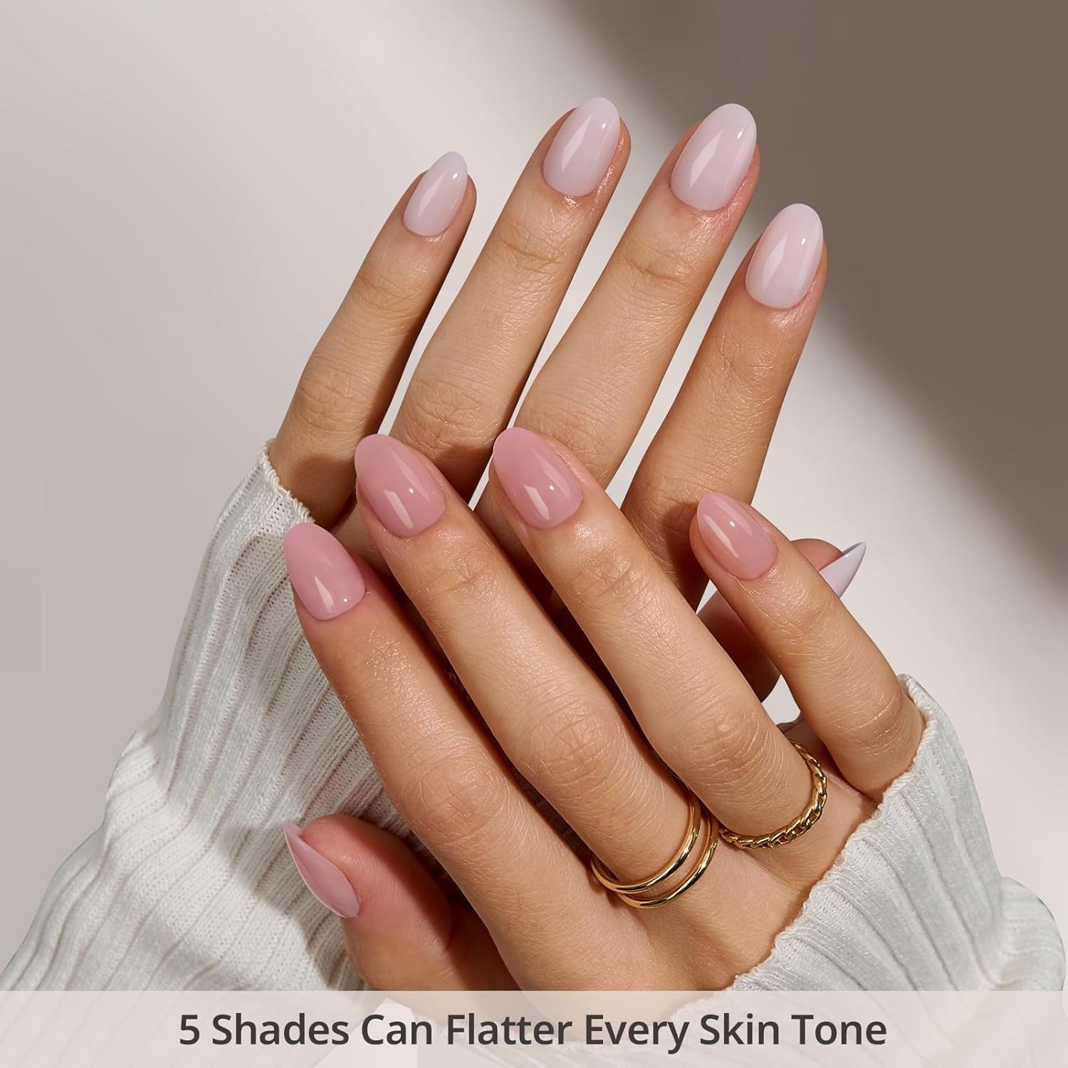 5 New BTARTBOX Press On Nails, Almond, Various Colors See Photos