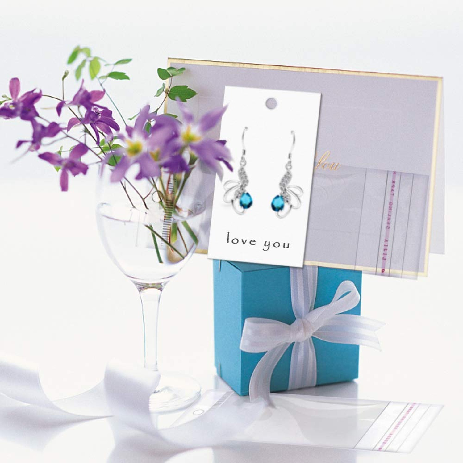 Paper & Plastic Jewelry Earrings Display Cards Rectangle White W/Self-Seal Ba…