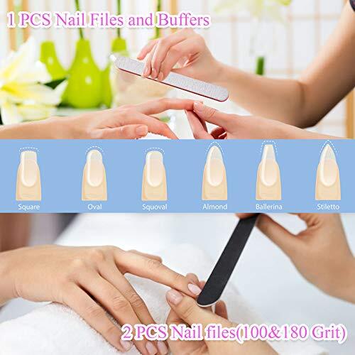 Clear Acrylic Nail Tips, 500PCS French Nail Tips Clear Fake Nails Half Cover