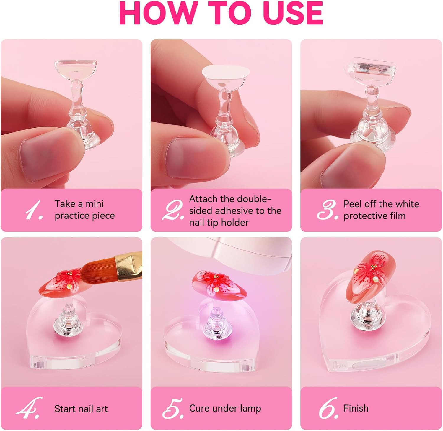 Nail Stand For Press On Acrylic Strong Magnetic Nail Holder Kit For Painting Nai