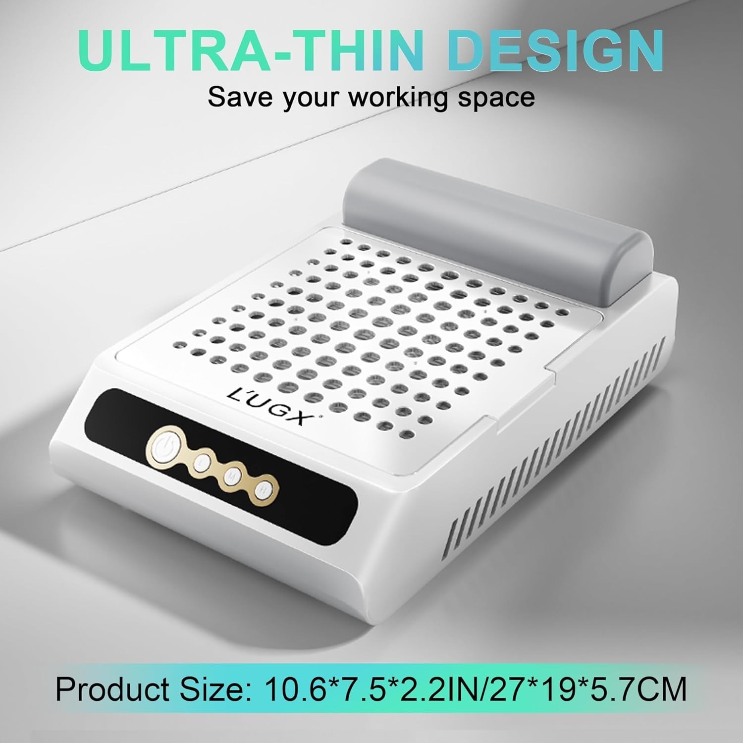 Portable Nail Dust Collector with Heat Dissipation & 2 Reusable Filters Included
