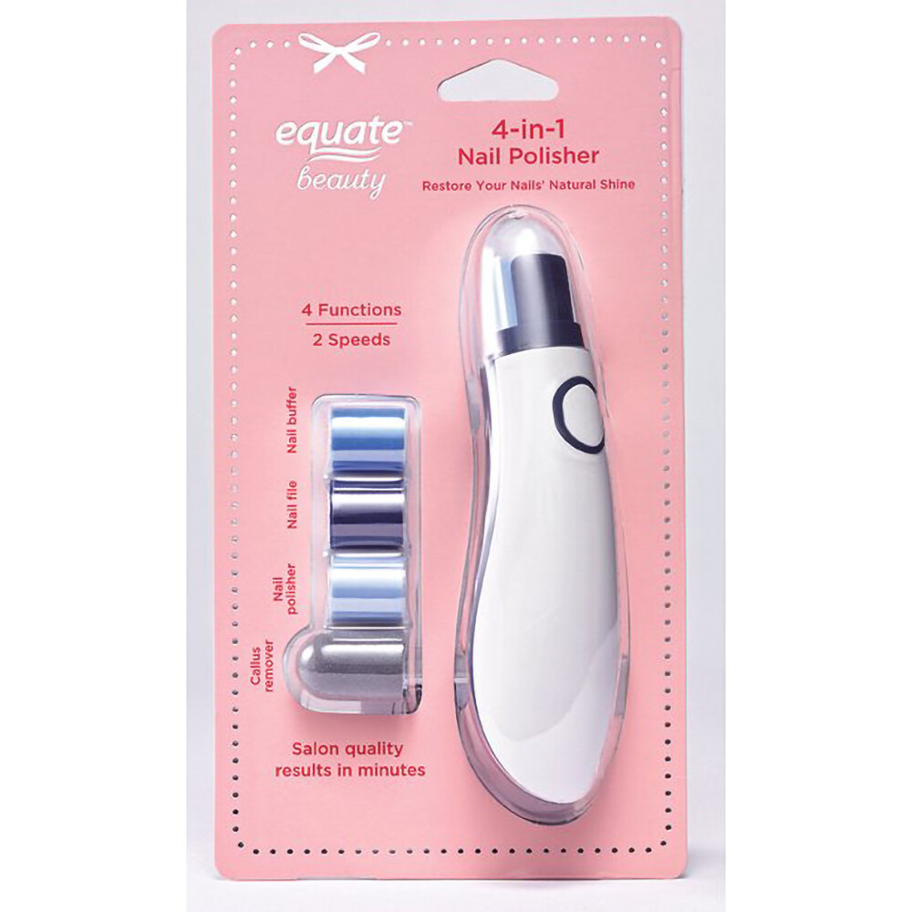 Equate Beauty 4 in 1 Nail Polisher Smooth Polish & Shine Remove Ridges Nail File