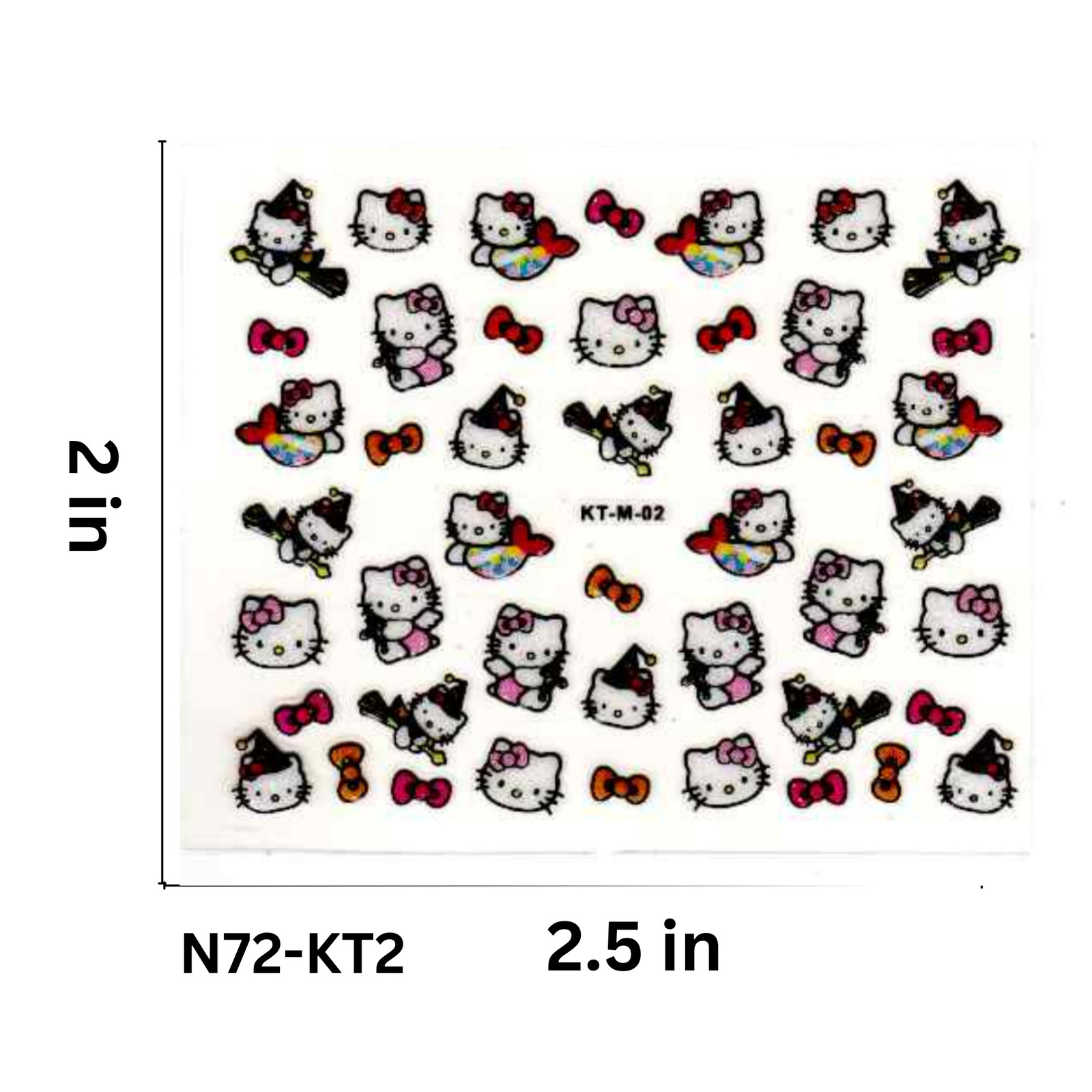 Hello Kitty Nail Art Stickers – Cute Kawaii 3D Decals for Nails