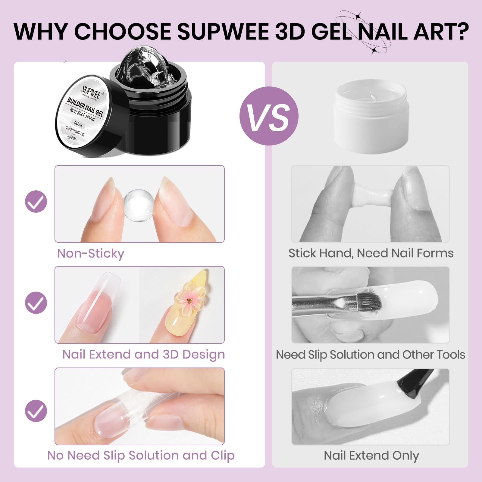 SUPWEE Clear White Sculpting Gel 5g